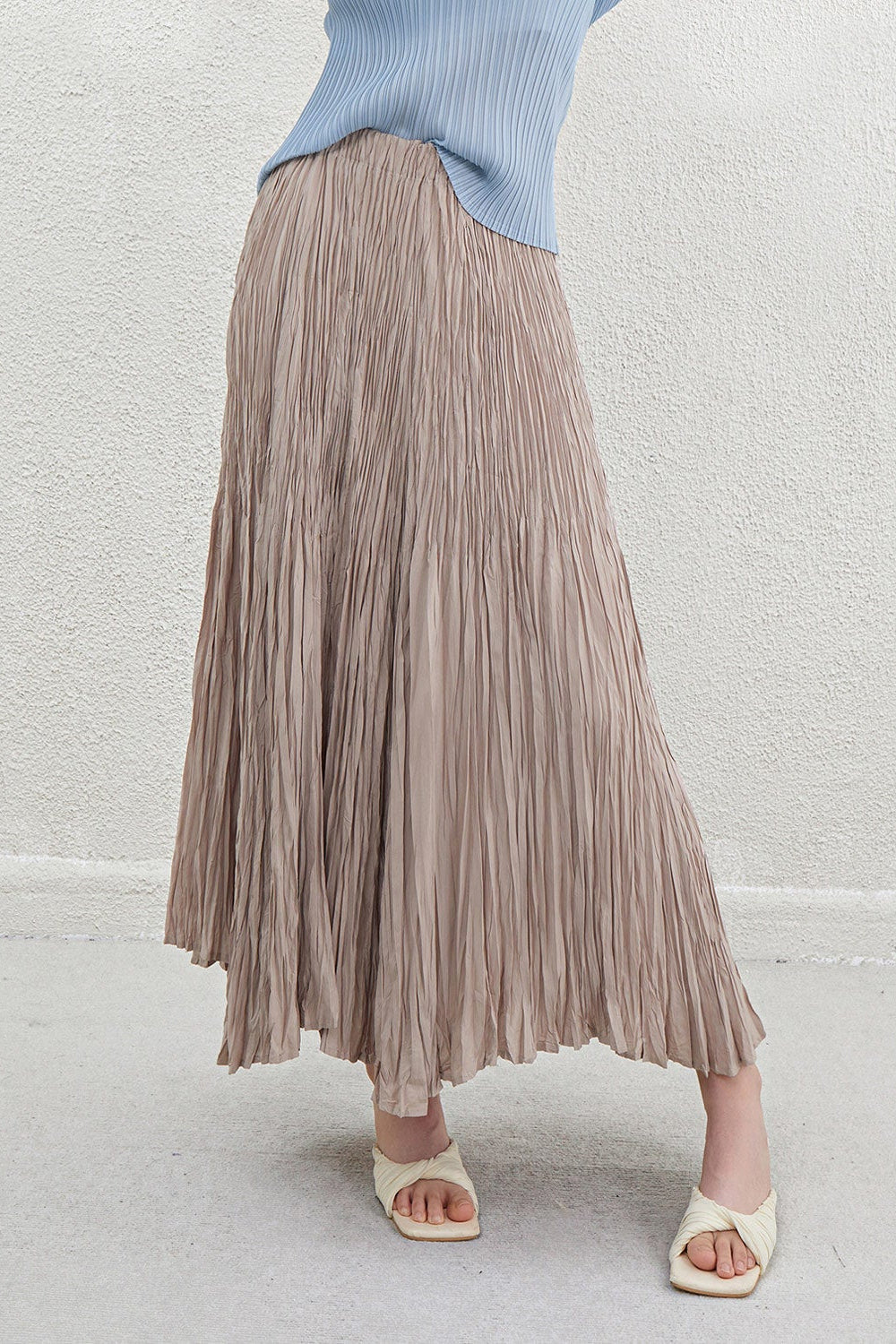 PLEATS PLEASE ISSEY MIYAKE Style A-Line Midi Skirt