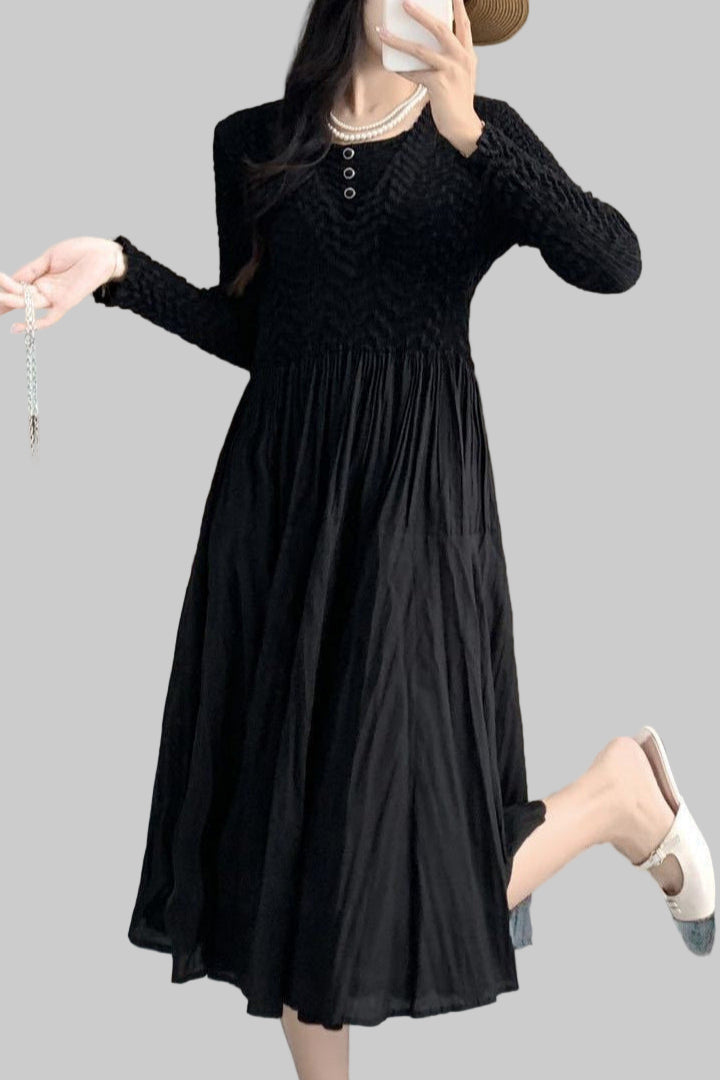 PLEATS PLEASE ISSEY MIYAKE Style A-Line Maxi Dress