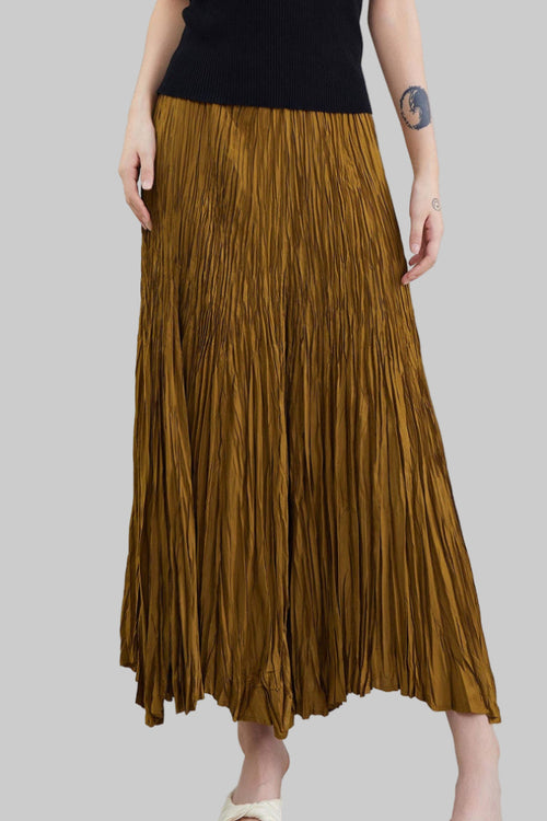 PLEATS PLEASE ISSEY MIYAKE Style A-Line Midi Skirt