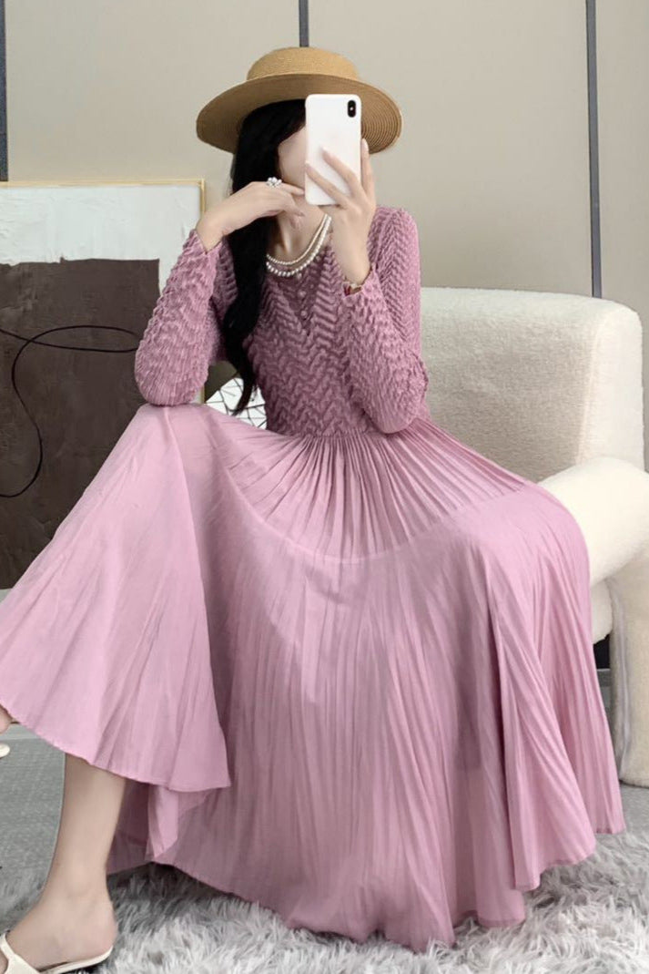 PLEATS PLEASE ISSEY MIYAKE Style A-Line Maxi Dress