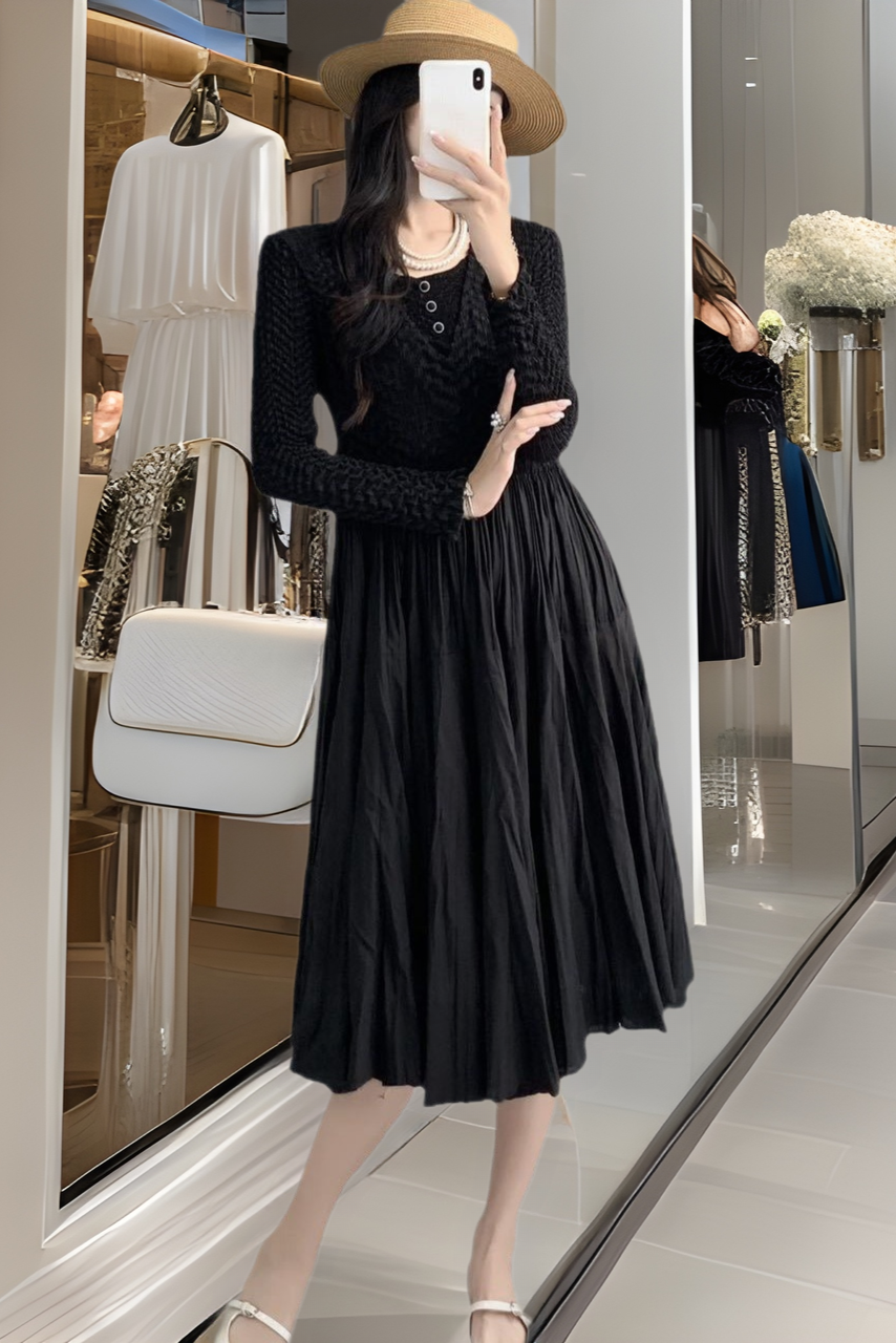 PLEATS PLEASE ISSEY MIYAKE Style A-Line Maxi Dress